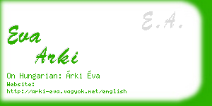 eva arki business card